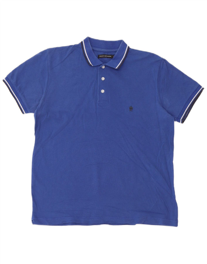 Męska koszulka polo French Connection, średnia niebieska, bawełniana