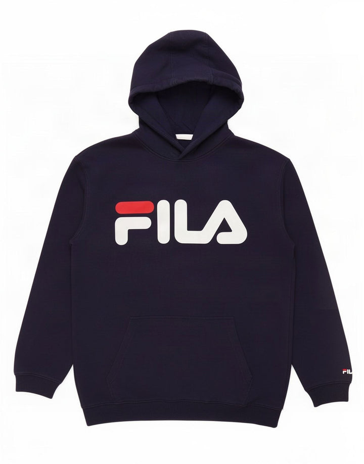 Męski sweter z kapturem Fila, średni granatowy