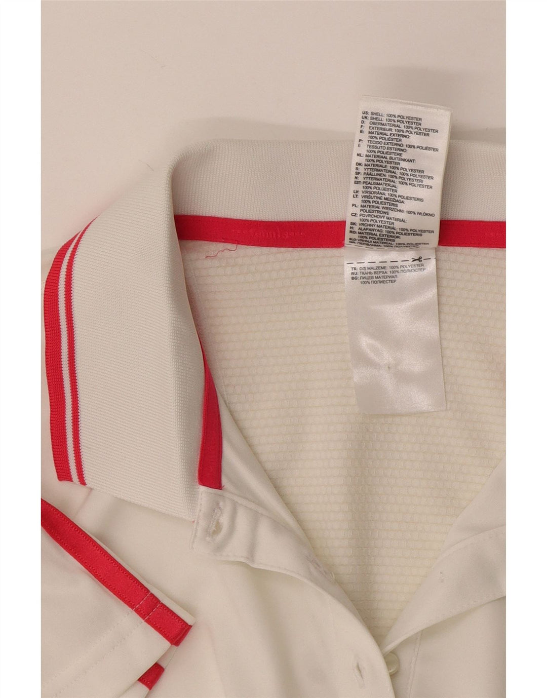Damska koszulka polo Adidas Climacool UK 14, średni biały poliester