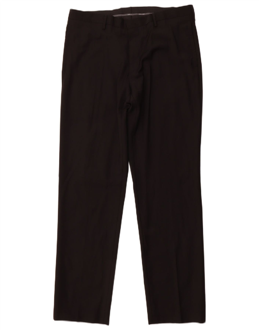 Męskie proste spodnie garniturowe ZARA EU 44 Large W34 L31 Czarna wełna