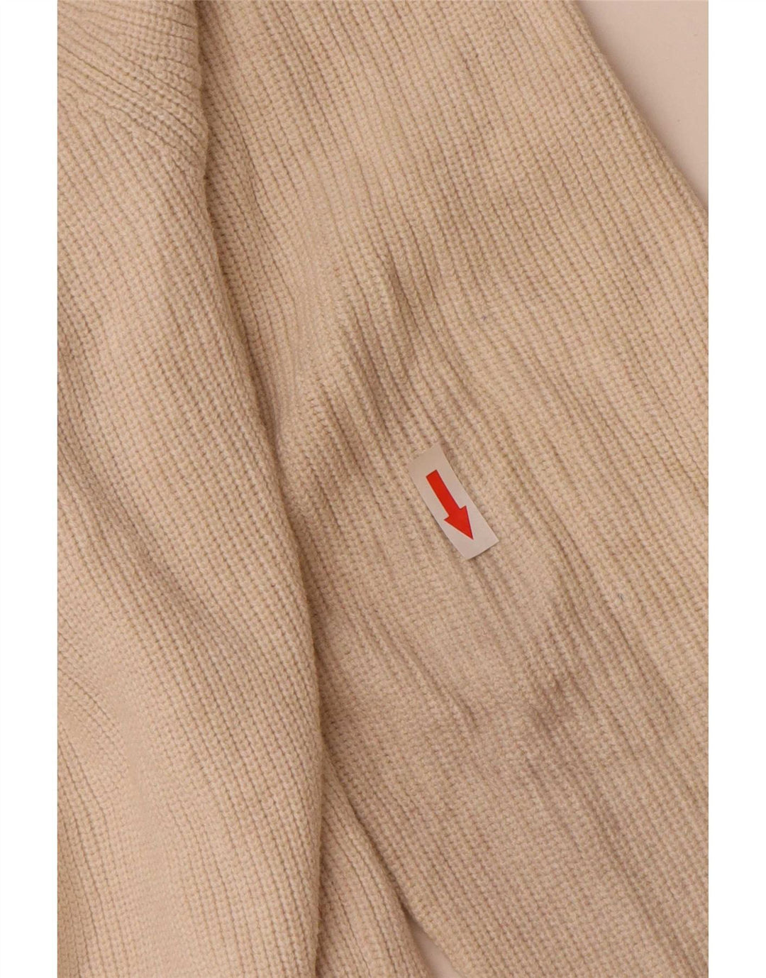 Zara Męski sweter z dekoltem w łódkę, średni, złamanej bieli, bawełniany