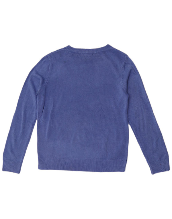 Marks & Spencer Damski sweter z dekoltem w łódkę, UK 12, średni niebieski