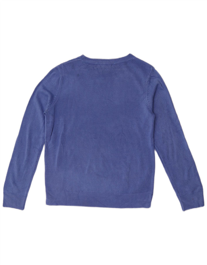 Marks & Spencer Damski sweter z dekoltem w łódkę, UK 12, średni niebieski