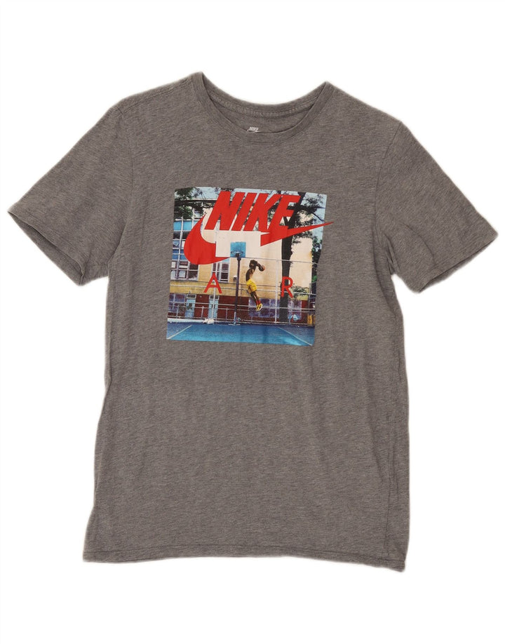 Męski T-shirt Nike Athletic Cut z grafiką, mały, szary nakrapiany