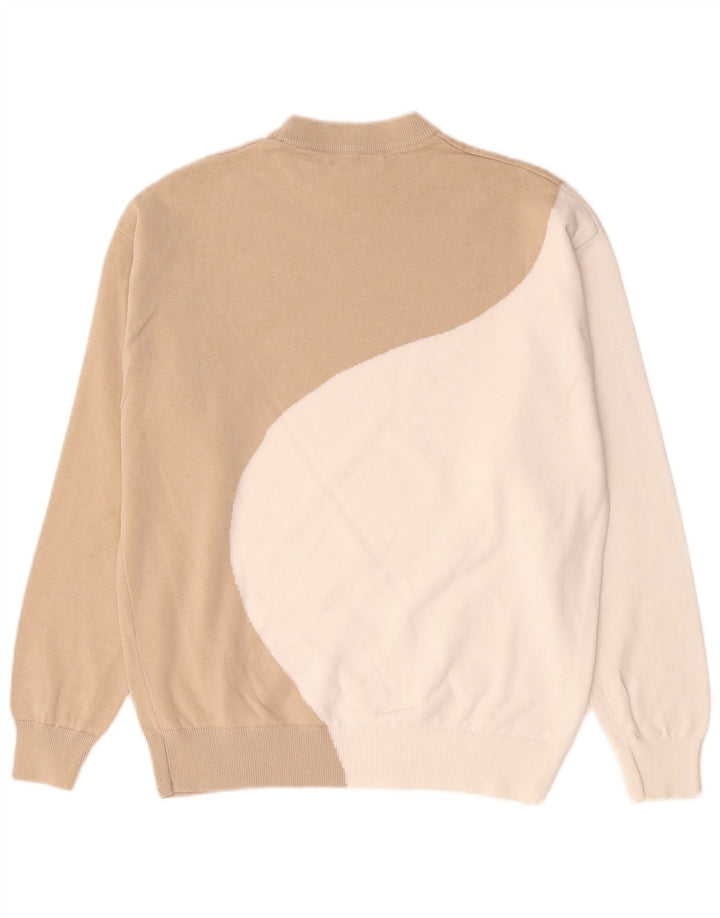 Damski sweter oversize Zara UK 10 Small Beige Colorblock