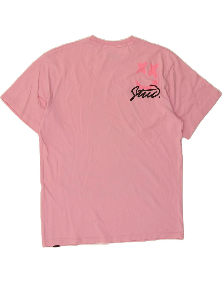 PULL & BEAR Mens Graphic T-Shirt Top Large Pink Vintage Pull & Bear and Second-Hand Pull & Bear from Messina Hembry 