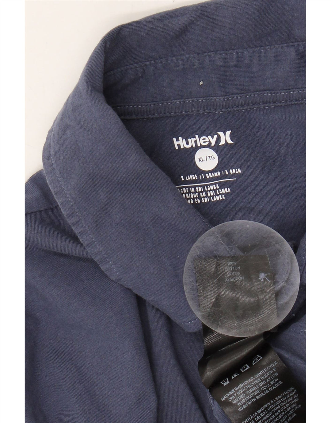 HURLEY Mens Polo Shirt XL Blue Cotton Vintage Hurley and Second-Hand Hurley from Messina Hembry 