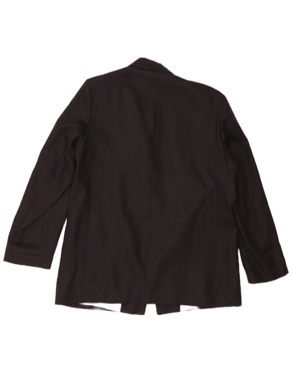 Damska otwarta marynarka Zara UK 18 XL, czarna lniana