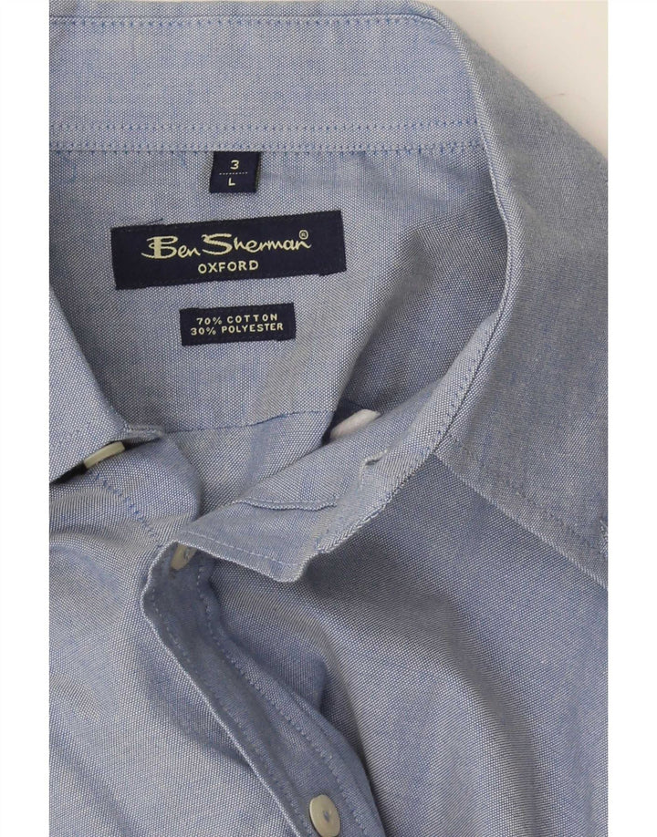 Męska koszula Oxford Ben Sherman, duża, niebieska, bawełniana