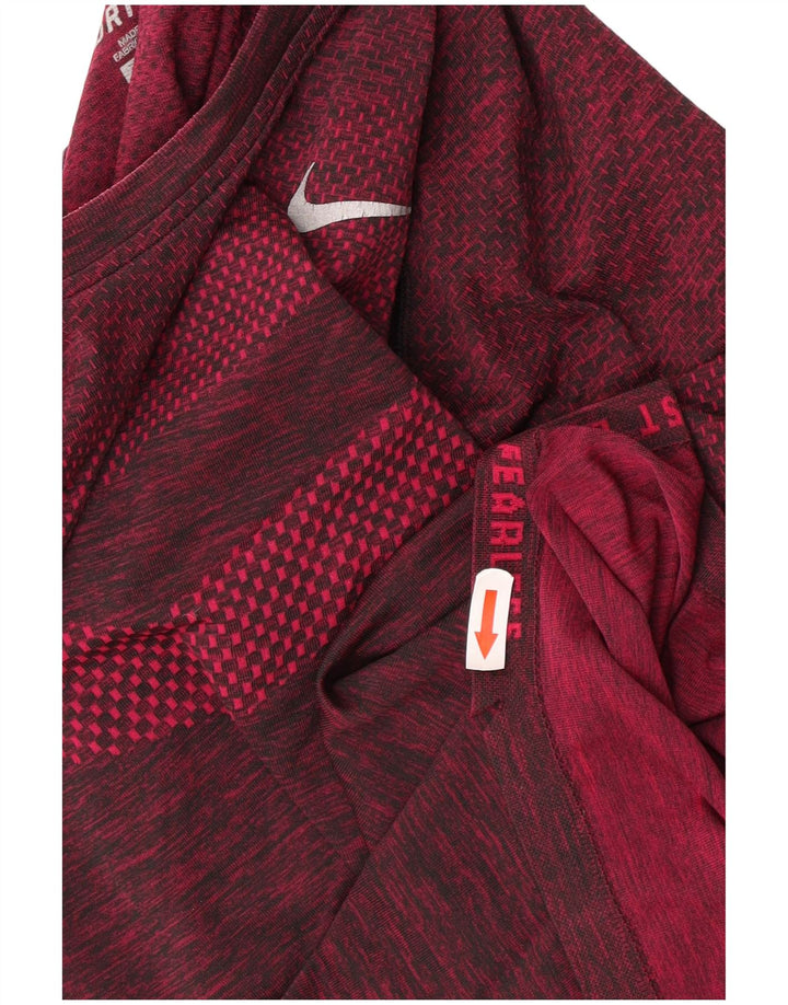 T-shirt męski Nike Dri Fit, średni, bordowy, nakrapiany