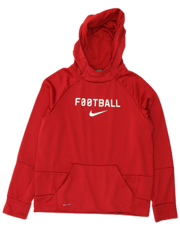 Chłopięcy sweter z kapturem Nike Dri Fit Graphic 13-14 lat XL Burgundowy poliester