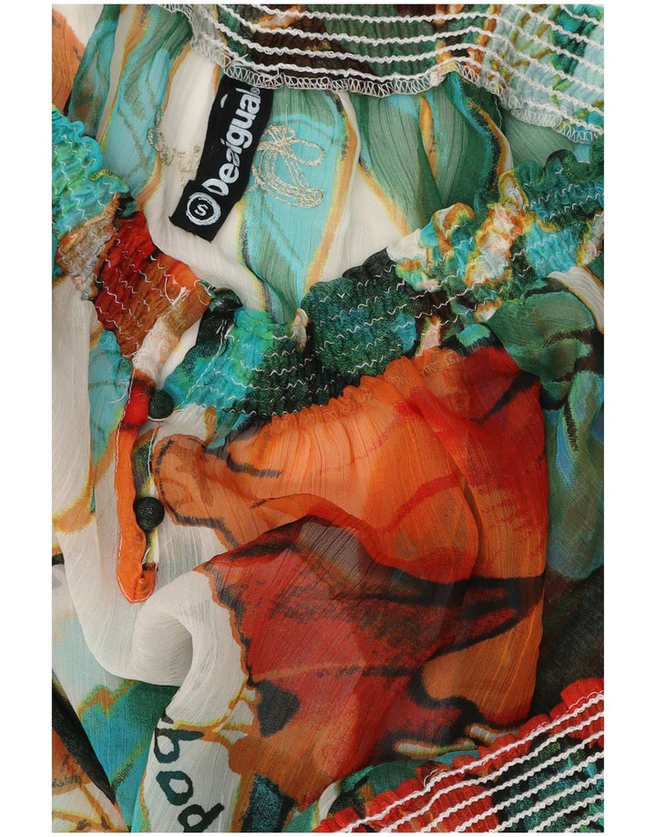 Damski top Desigual z długim rękawem i odkrytymi ramionami, UK 10, mały, wielobarwny
