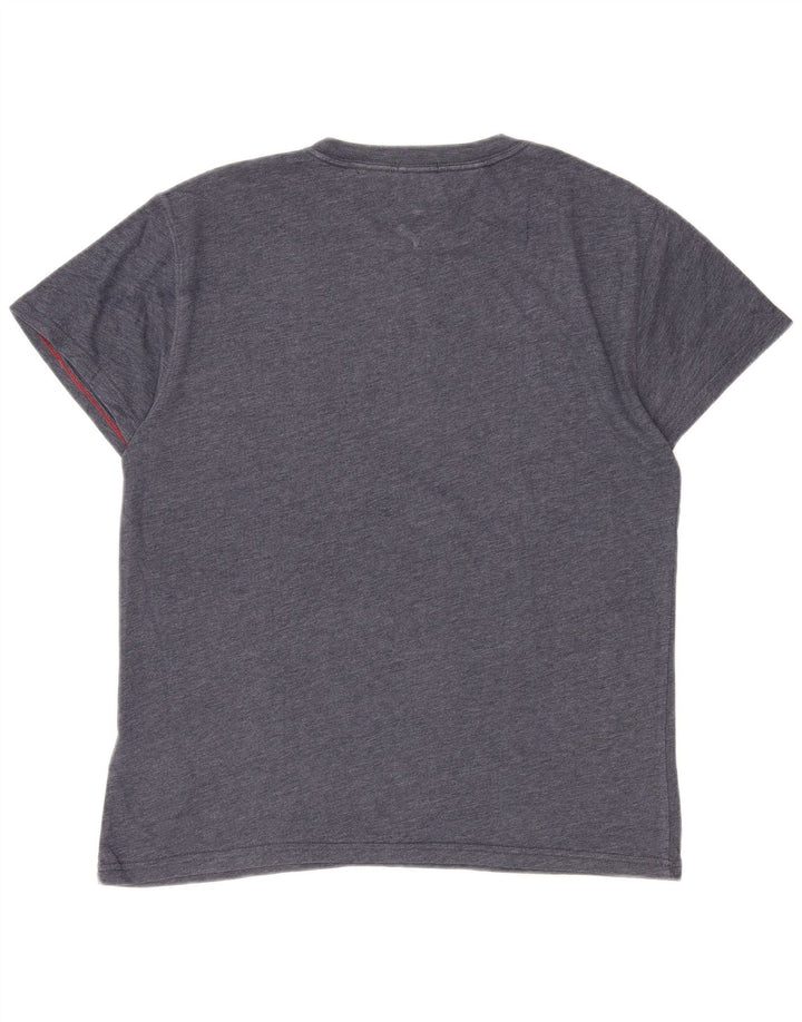 Męska koszulka z grafiką Tommy Hilfiger Top, średnia, granatowa bawełna