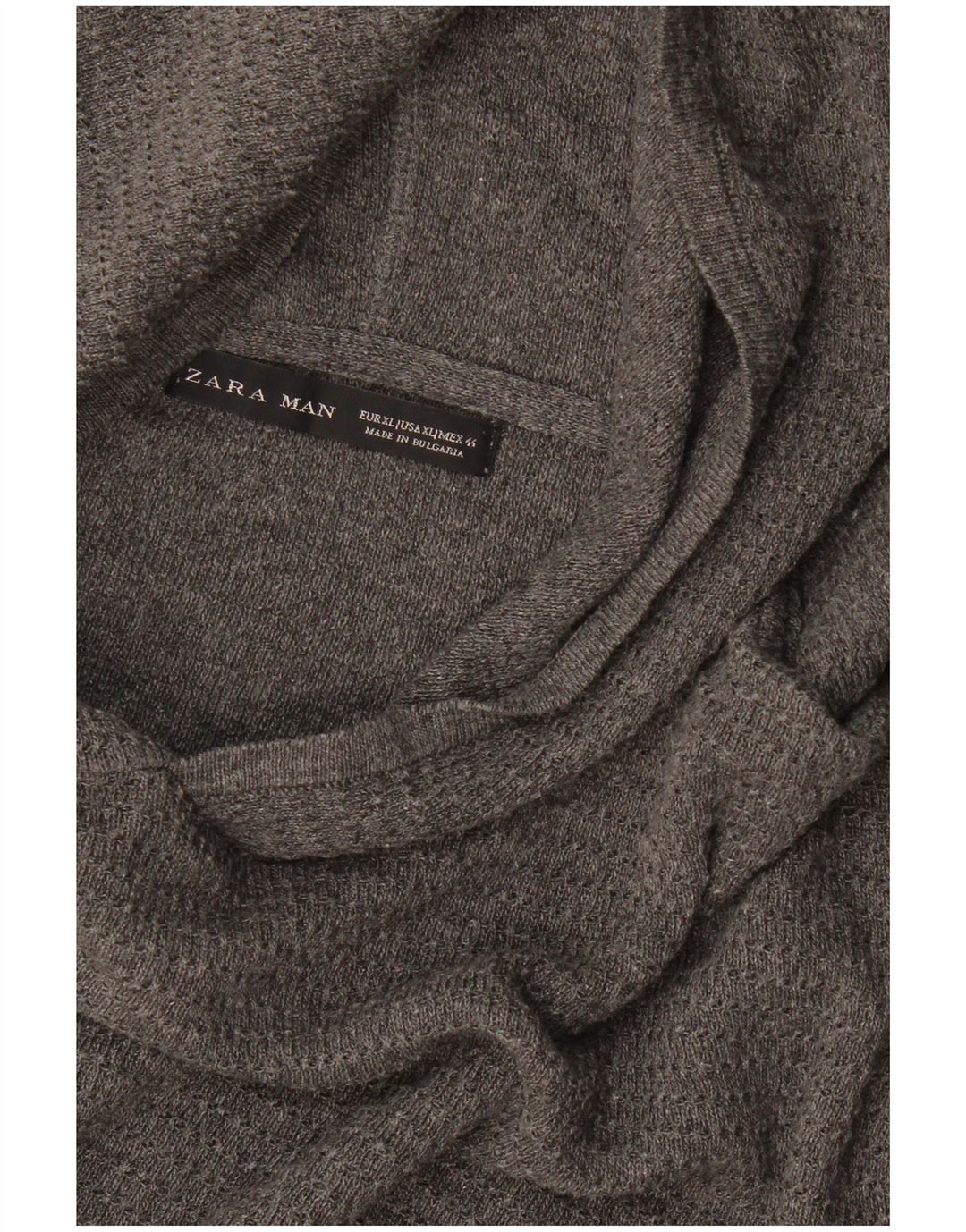 Męski sweter z kapturem Zara XL, szary