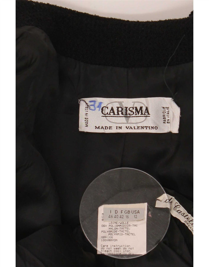Valentino damska marynarka Carisma UK 16 duża czarna pepitka