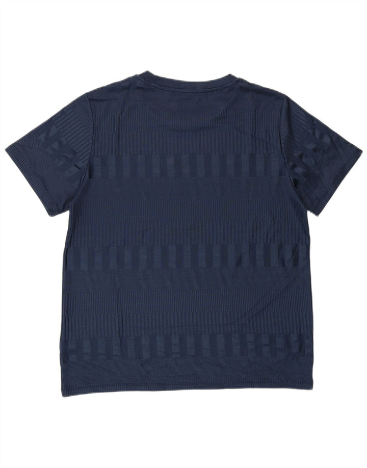 MARKS & SPENCER T-shirt damski Top UK 16, duży, granatowy, poliestrowy w paski