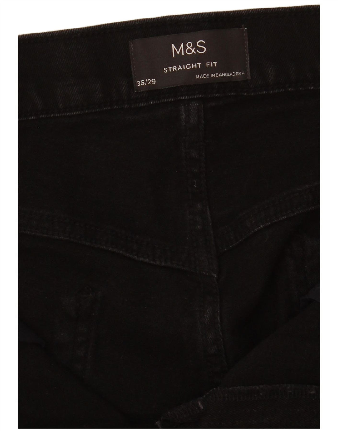 Marks & Spencer Męskie proste dżinsy W36 L26 Czarne