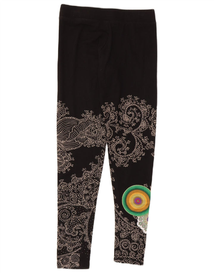 Damskie legginsy Desigual Graphic UK 12 Medium Black Paisley