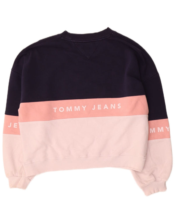 Damska bluza oversize Tommy Hilfiger UK 10, mała, granatowa