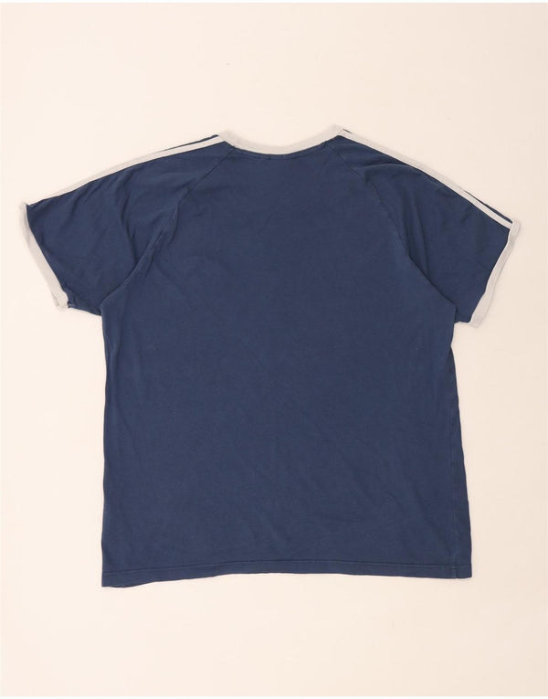 T-shirt męski ADIDAS XL, niebieski, bawełniany