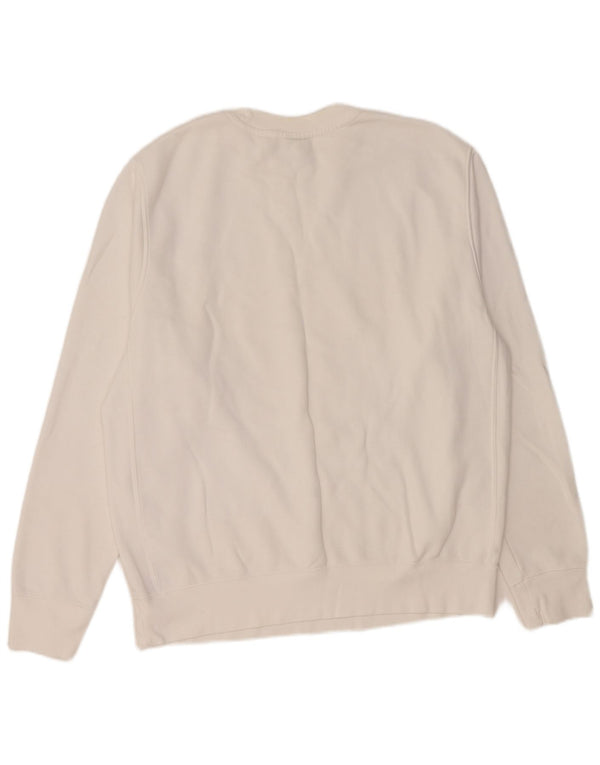 Męska bluza dresowa NIKE, średnia, biała, bawełniana