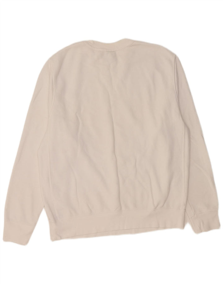 Męska bluza dresowa NIKE, średnia, biała, bawełniana