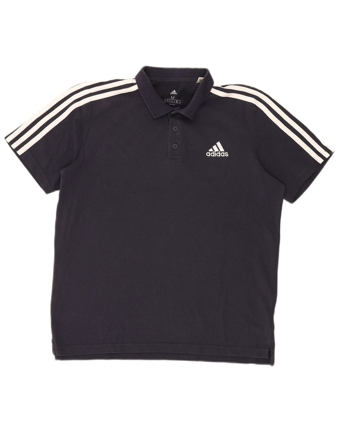 Męska koszulka polo Adidas, średnia, granatowa, bawełniana