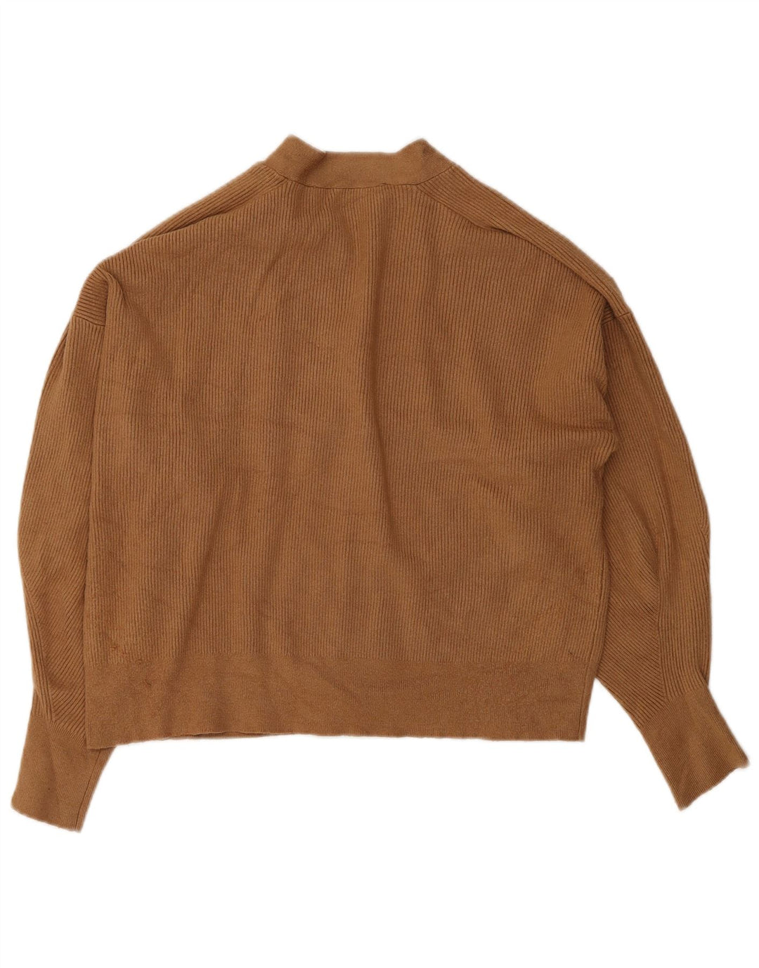 Sweter damski Zara Crop Cardigan UK 14 Średni brązowy wiskoza