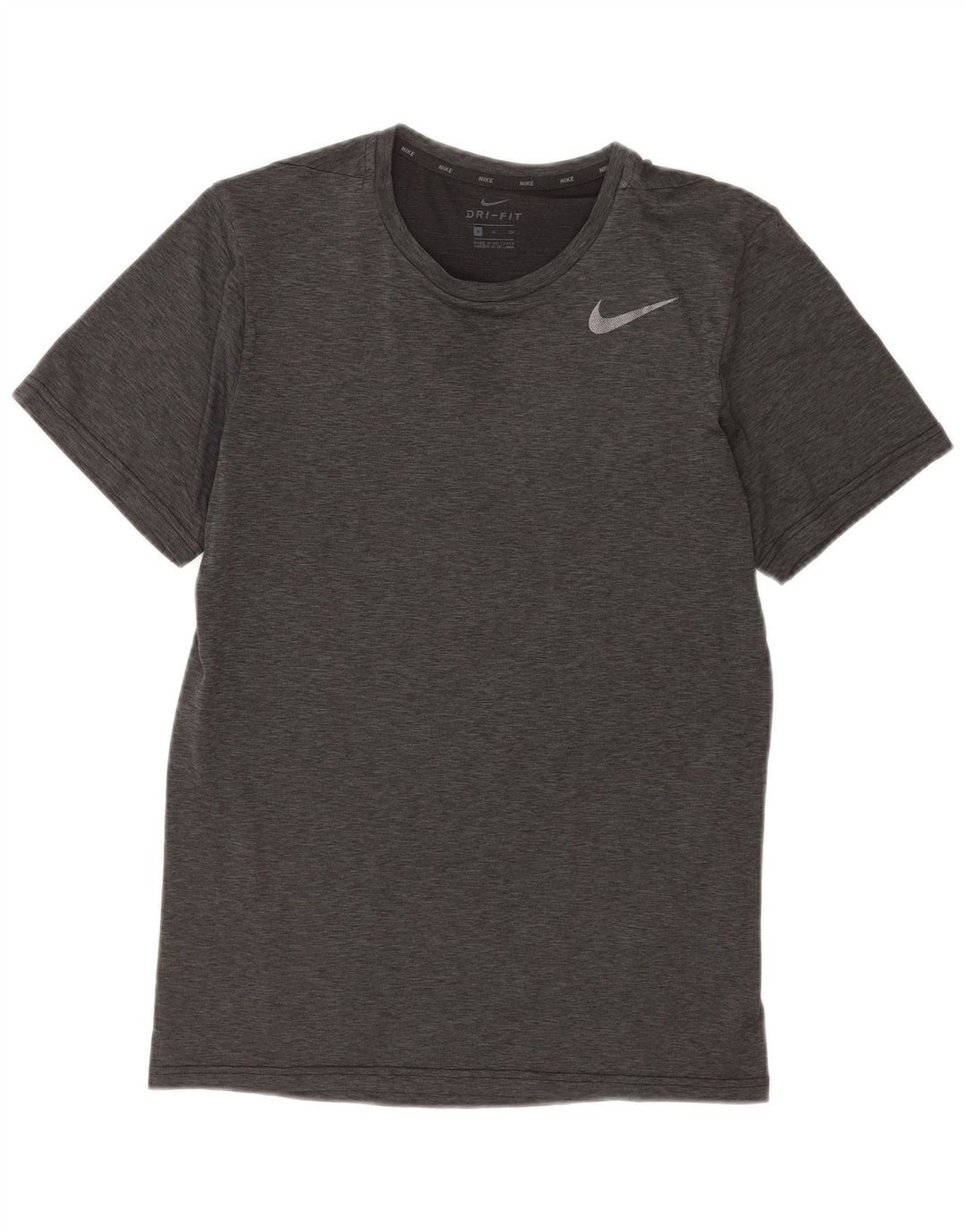 Męski T-shirt Nike Dri Fit, mały, szary, poliestrowy