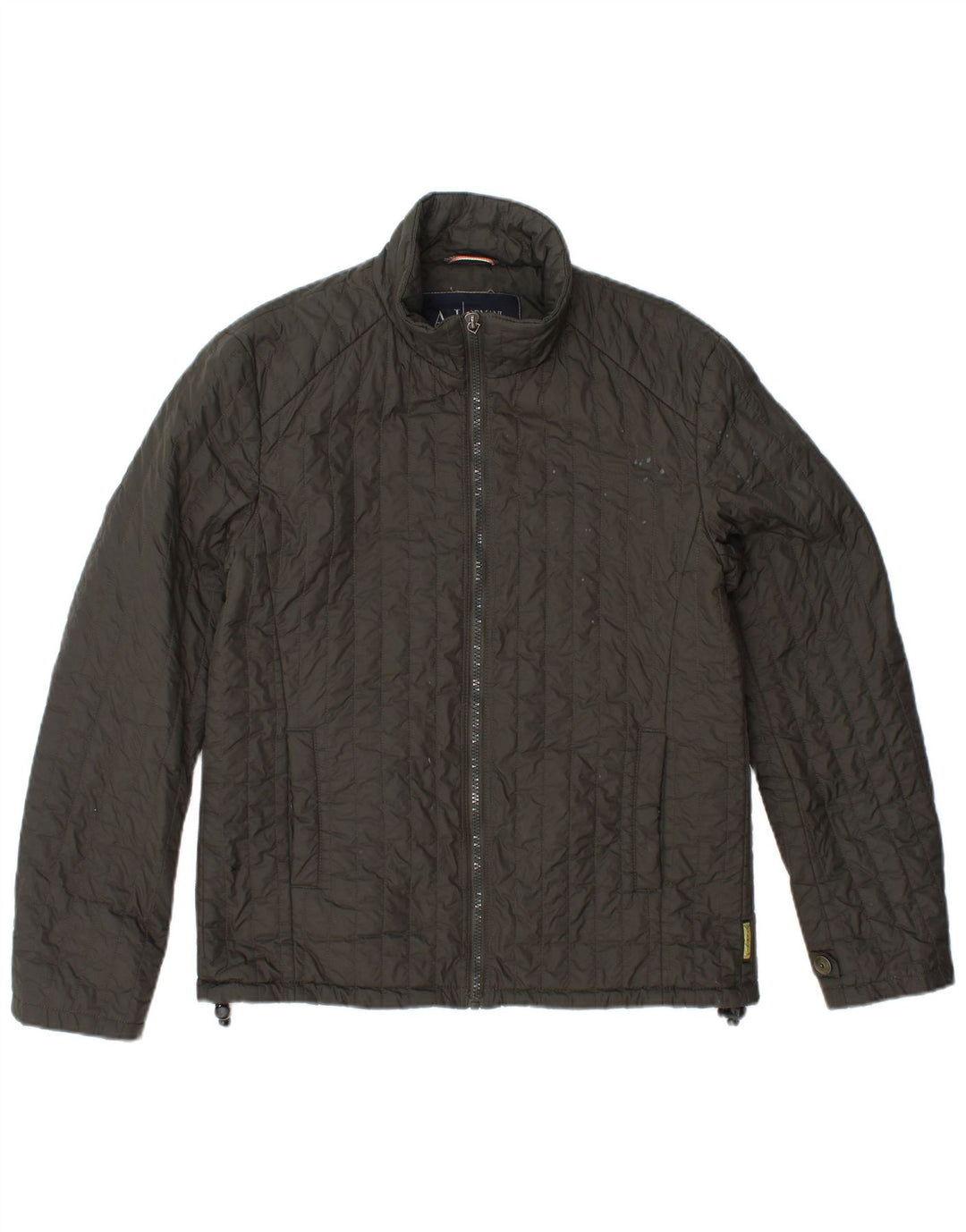 ARMANI JEANS Męska ocieplana kurtka UK 36, mała, khaki, poliamid