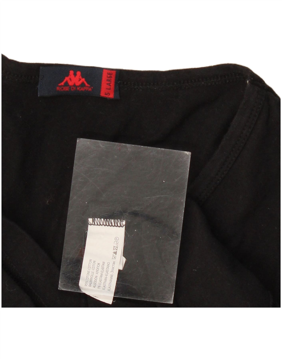 T-shirt damski KAPPA Top UK 14, duży, czarny, bawełniany