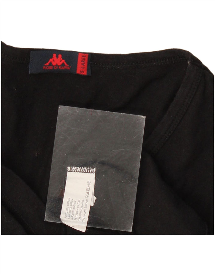 T-shirt damski KAPPA Top UK 14, duży, czarny, bawełniany