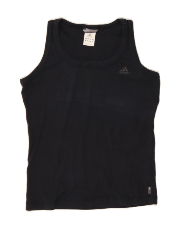 ADIDAS Womens Vest Top UK 16 Large Black Cotton Vintage Adidas and Second-Hand Adidas from Messina Hembry 