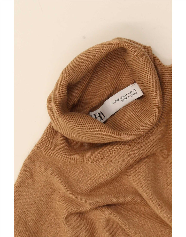 Sweter damski Zara z wywijanym dekoltem UK 14 średni beż