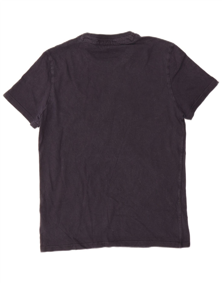 Męski T-shirt z grafiką Superdry, bawełniany, średni czarny