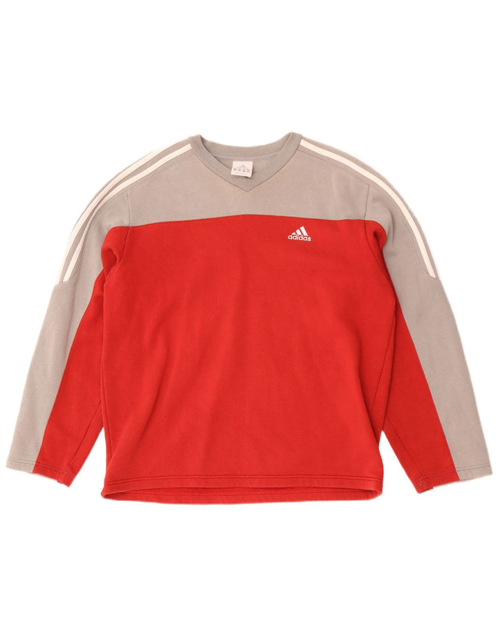 Bluza męska Adidas UKI 38/40 Średnia czerwona bawełna z blokami kolorów