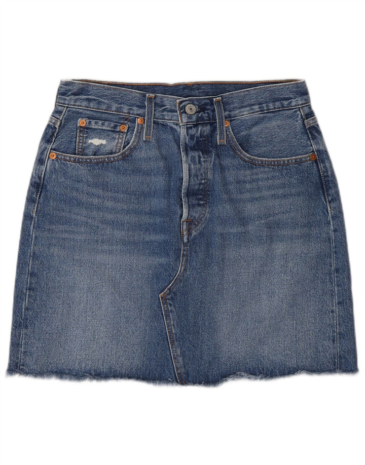Damska spódnica dżinsowa Levi's W28 Średnio niebieska bawełna