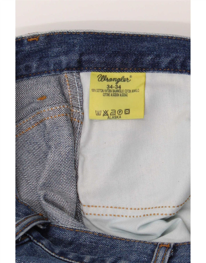 Męskie proste dżinsy Wrangler W34 L34 Niebieskie bawełniane