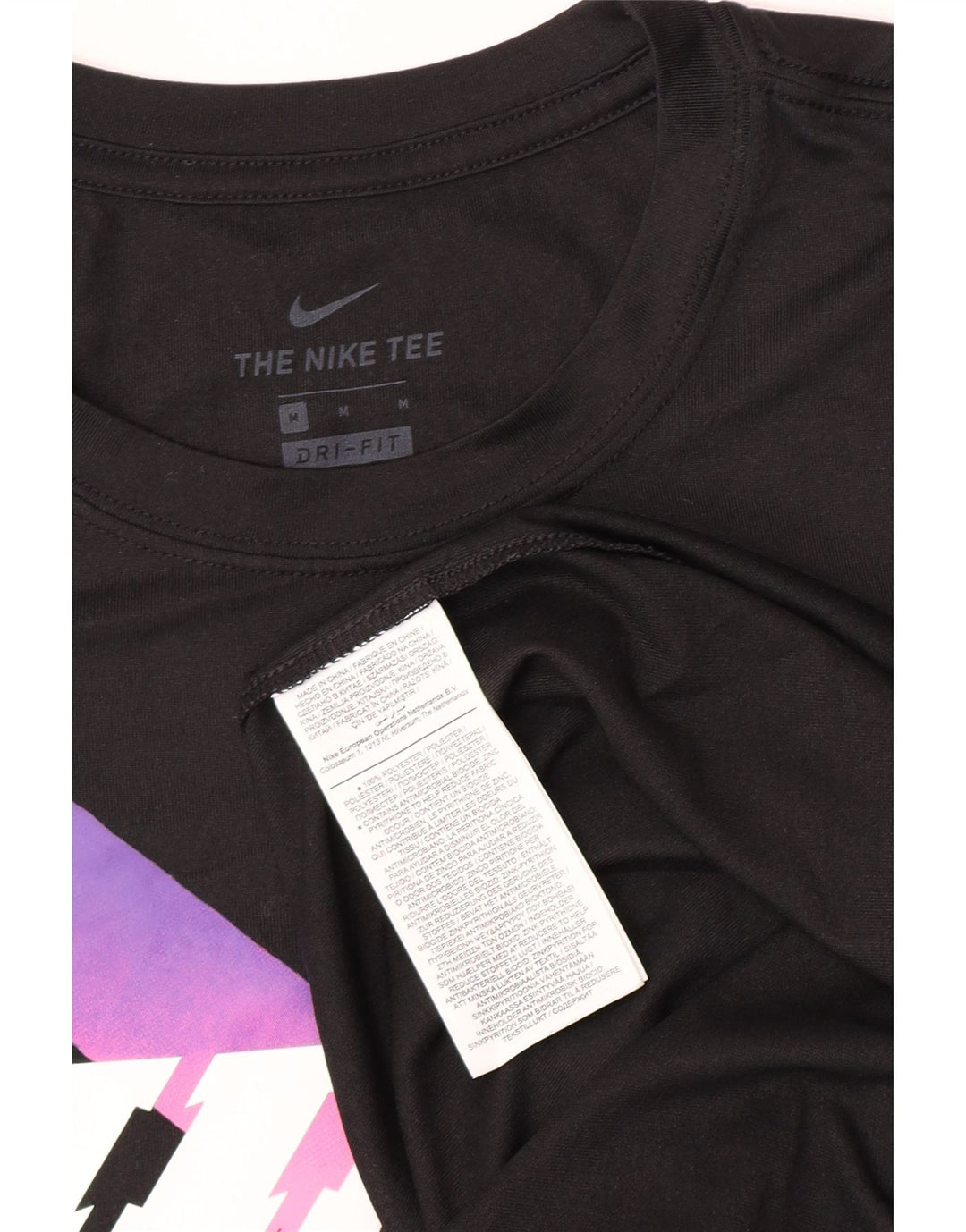 Męski T-shirt z grafiką Nike Dri Fit, średni czarny poliester