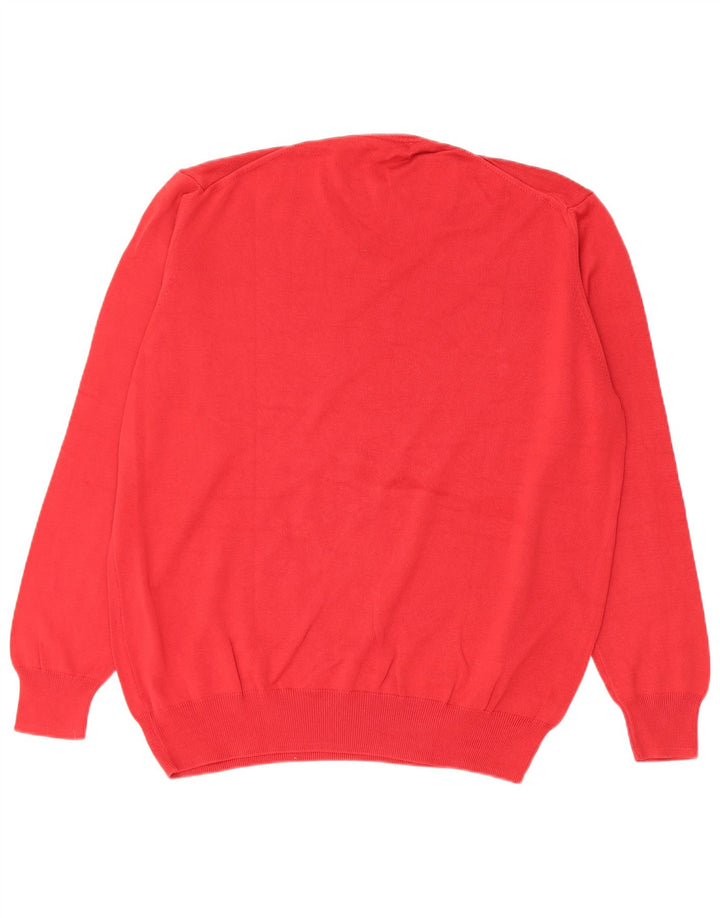Męski sweter Zara z dekoltem w kształcie litery V, XL, czerwony