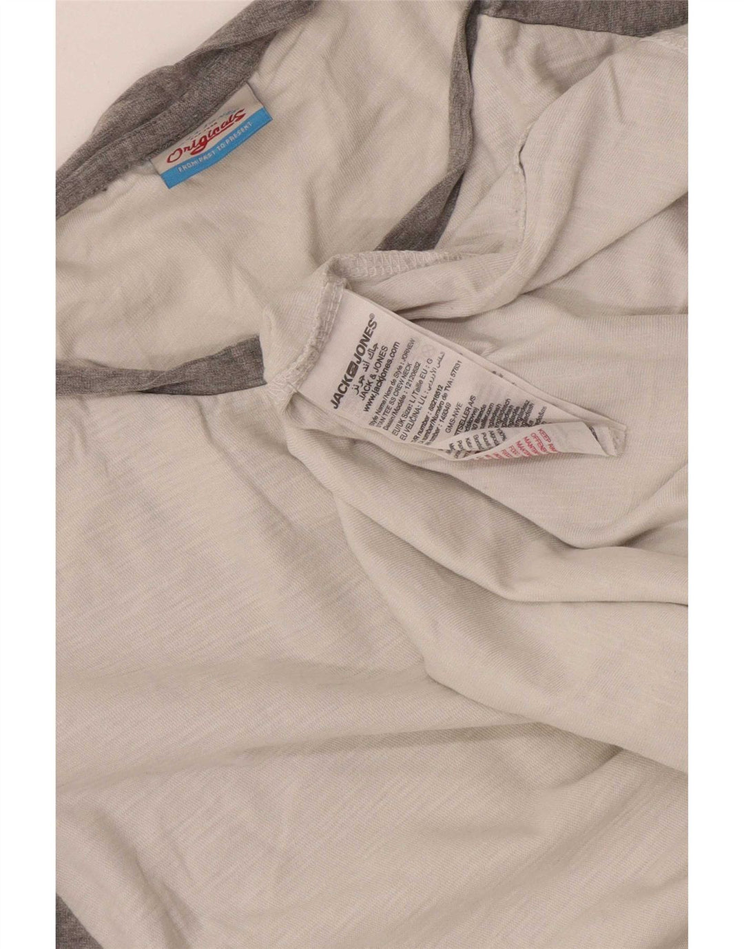 T-shirt męski Jack & Jones, duży, biały, bawełniany z blokami kolorów