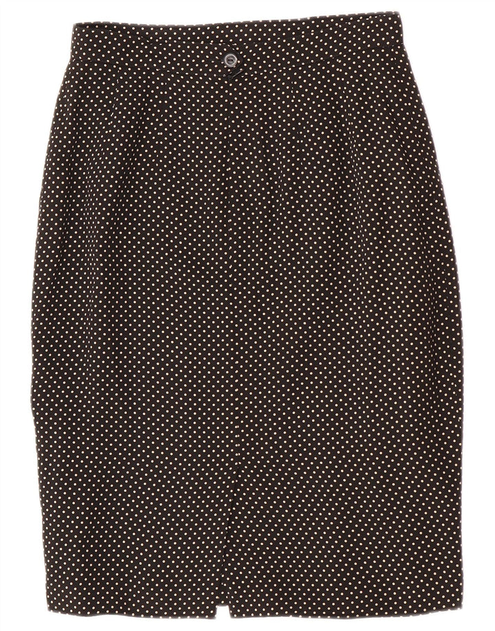 Vintage damska spódnica ołówkowa IT 44 Medium W28 Black Spotted Acetat