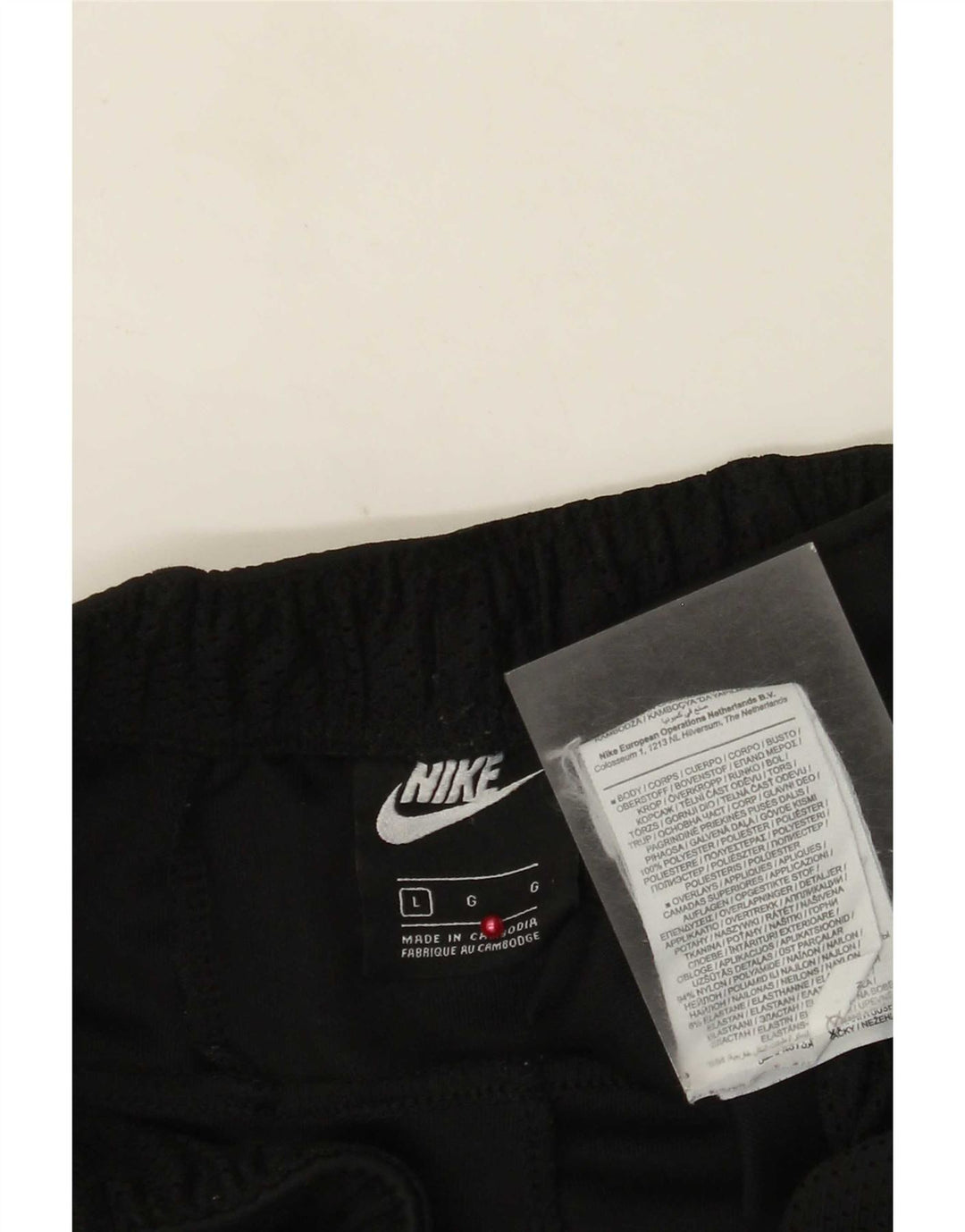 Męskie spodnie dresowe Nike Joggery, duży czarny poliester z blokami kolorów