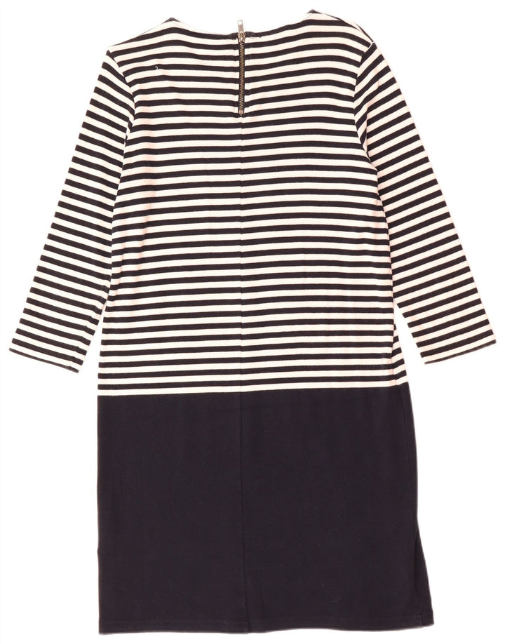 Damska sukienka typu shift Hobbs z rękawem 3/4 UK 12, średnia, czarna bawełna w paski