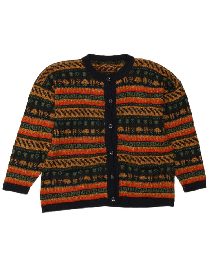 Sweter damski w stylu vintage, UK 14, średni, wielokolorowy, geometryczny