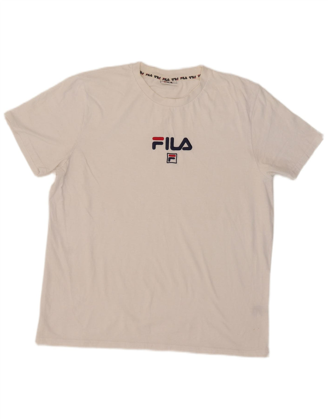 Męska koszulka z grafiką Fila Top XL, biała, bawełniana