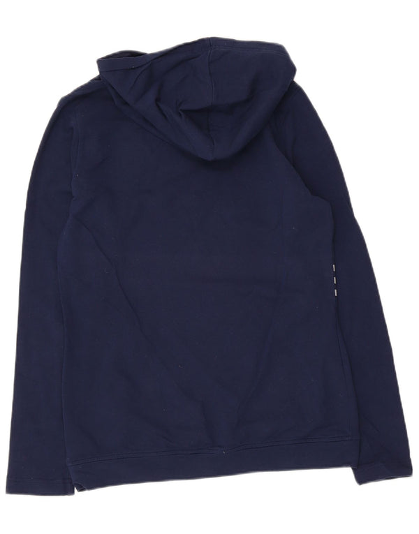 Damska bluza z kapturem Adidas UK 12 Średni granatowy, bawełniany