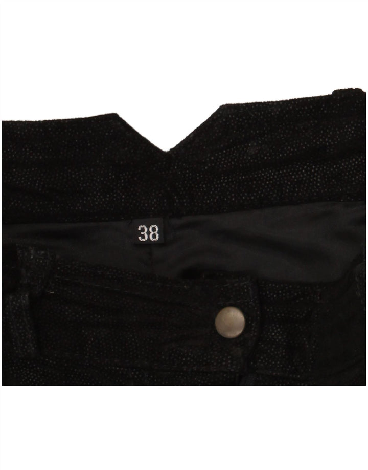 Vintage damskie spodenki chino z wysokim stanem EU 38 Medium W30 czarne cętkowane