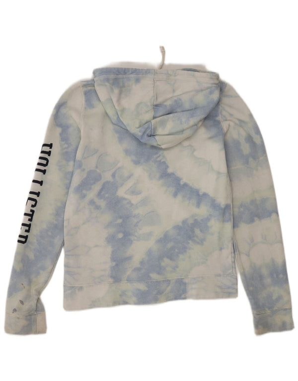 Damski sweter z kapturem Hollister Graphic o swobodnym kroju UK 2 2XS Blue Tie Dye