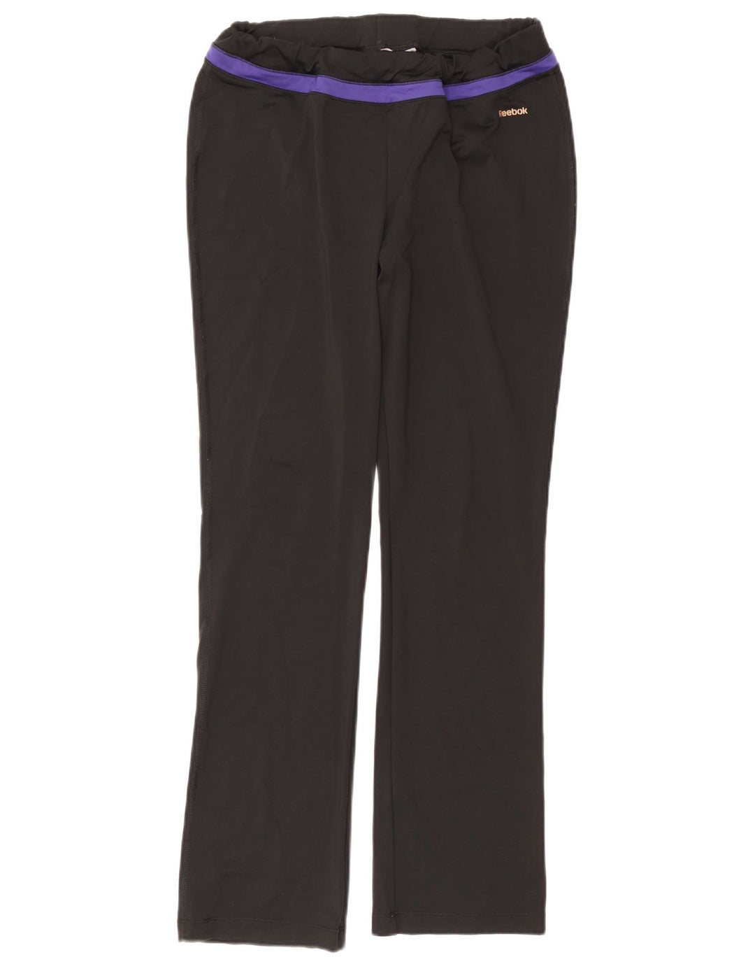 Damskie spodnie dresowe REEBOK UK 14, duże, czarne, poliestrowe